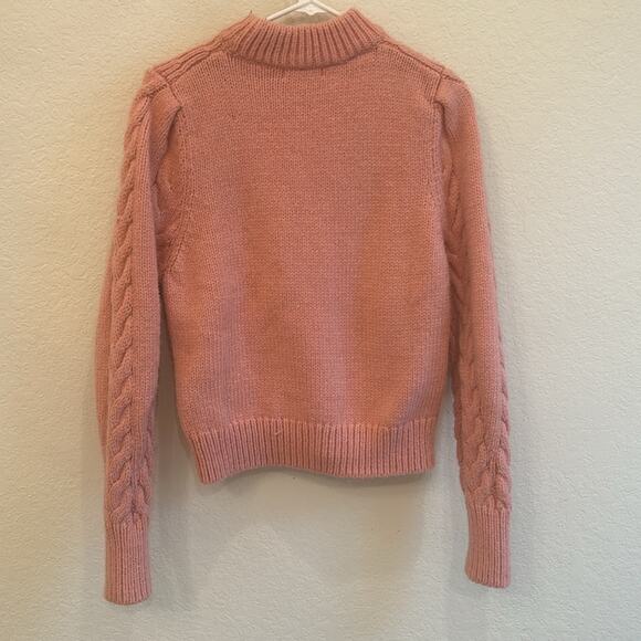 H&M Pink Cable Knit Turtleneck Sweater - Picture 3 of 6